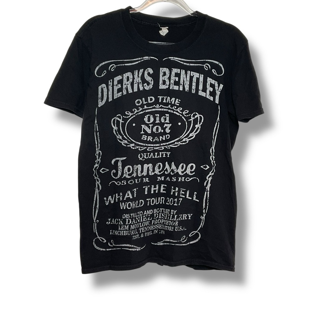 Dierks Bentley Tour Shirt 2017 What The Hell Black Whiskey Tee Size Medium Mens‎